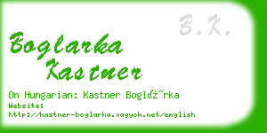 boglarka kastner business card
